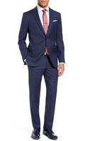 Two Piece Blue Stripe Modern Fit Suit E4321