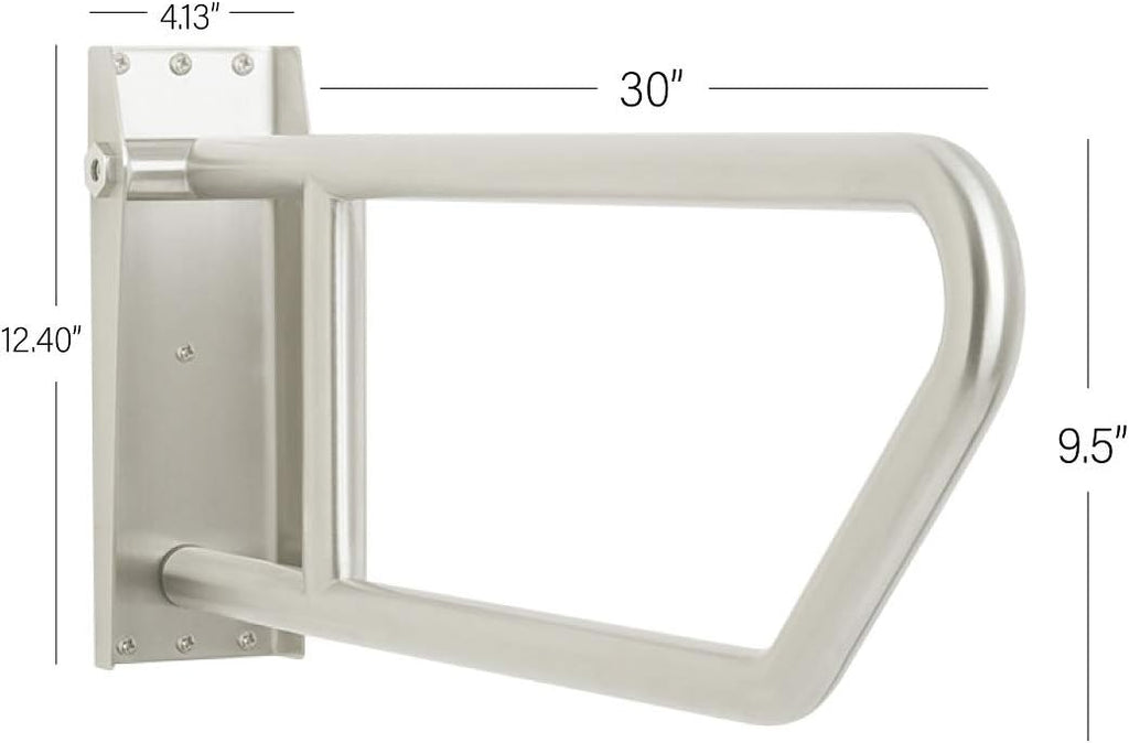 Satin Stainless Steel 30 inch Swing Up Grab Bar C974