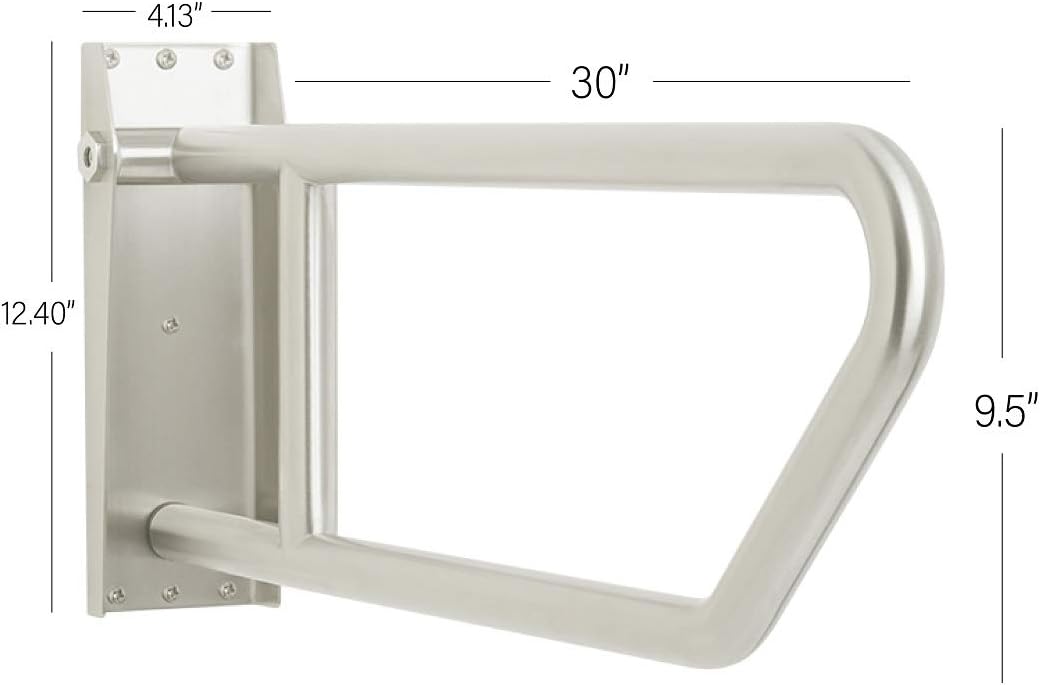 Satin Stainless Steel 30 inch Swing Up Grab Bar C974