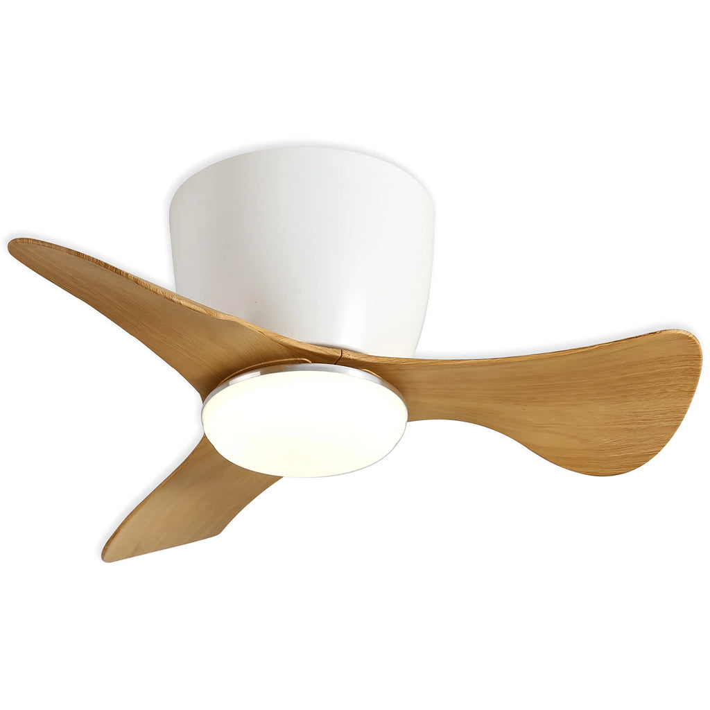 White 22 Inch 3 Reversible Blades Ceiling Fan with Lights Y6545