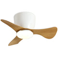 White 22 Inch 3 Reversible Blades Ceiling Fan with Lights Y6545