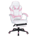 Pink Ergonomic Reclining Gaming Chair with Footrest R57105