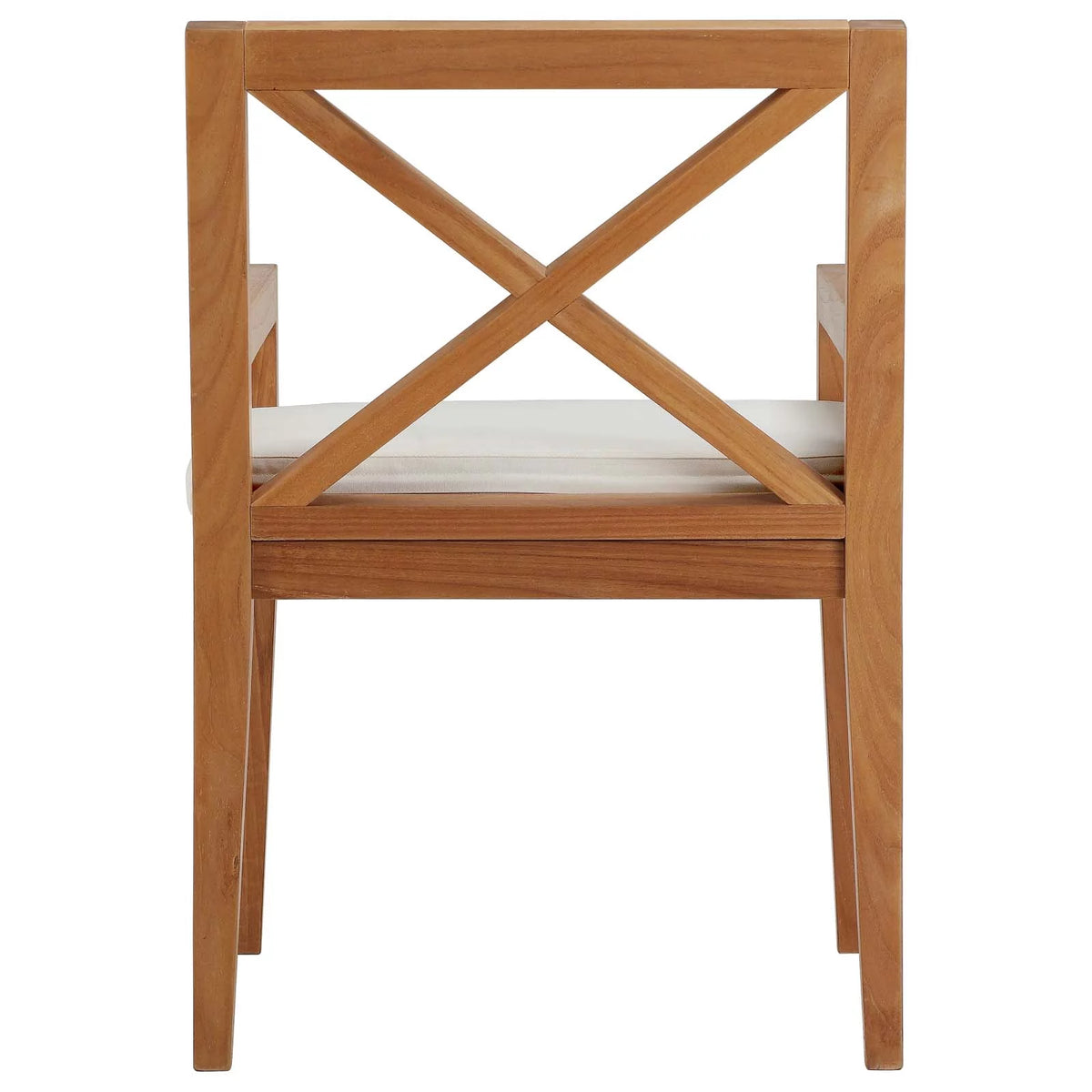 Natural White Wood Armchair Q433