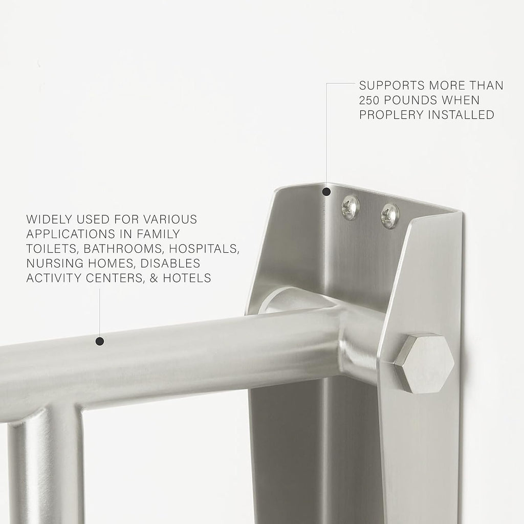 Satin Stainless Steel 30 inch Swing Up Grab Bar C974