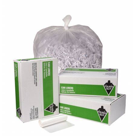 Recycled Can Liner, 12-16 gal, Clear, PK500 R943335