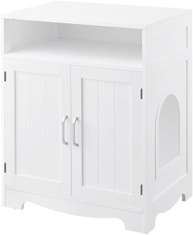 Cat Litter Box Furniture with 2 Entrances M40834