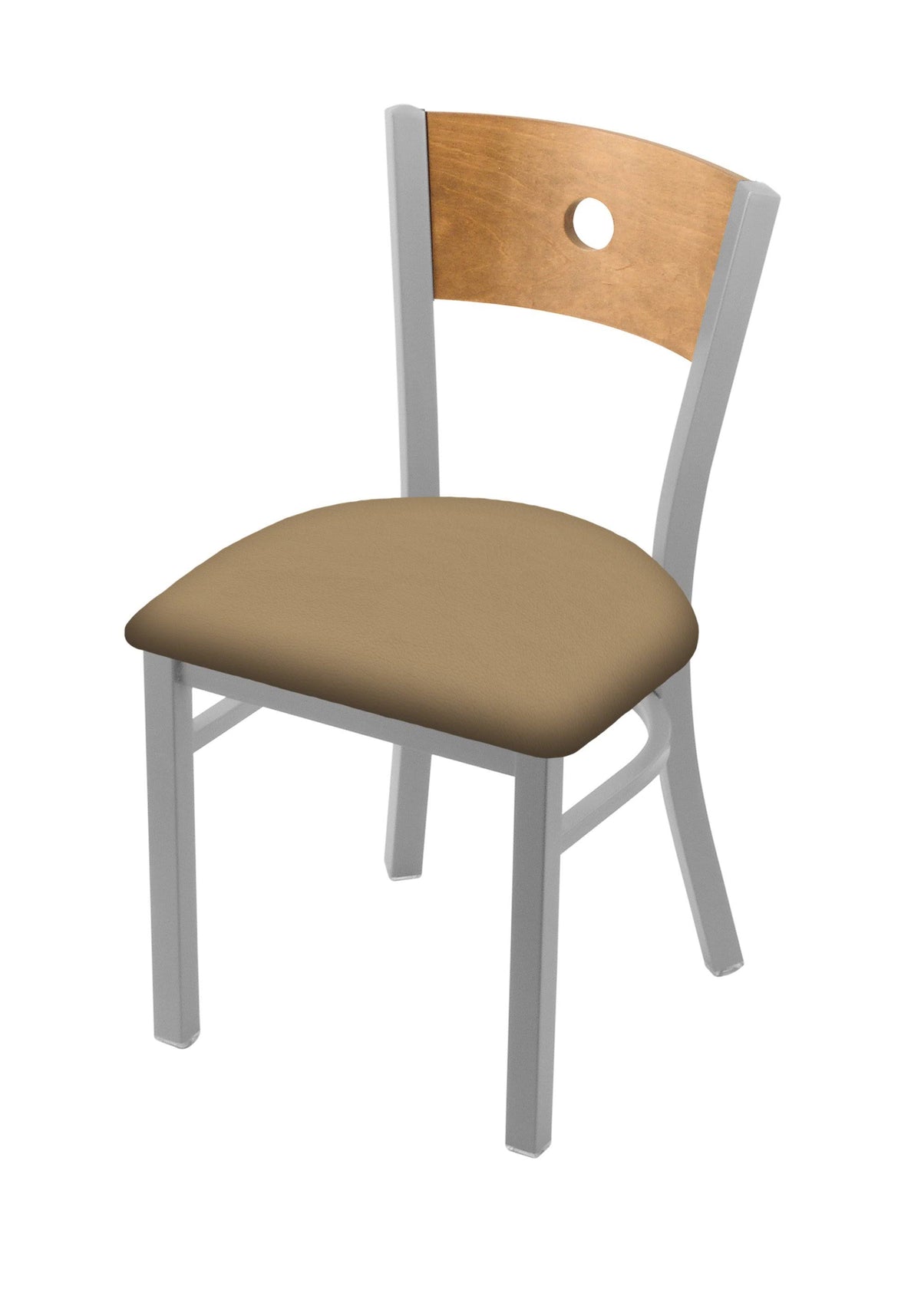 18x22 Chair with Anodized Nickel Finish, Medium Back O9457