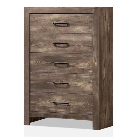 Rustic Wood 5-Drawer Chest X96585