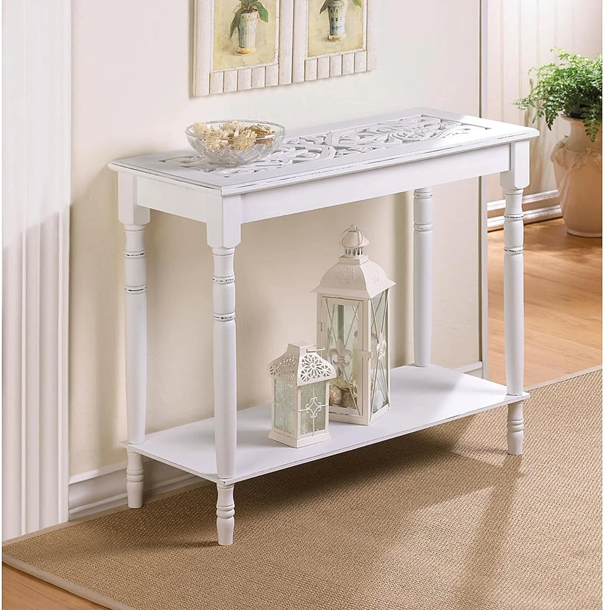 White Console Table B98723