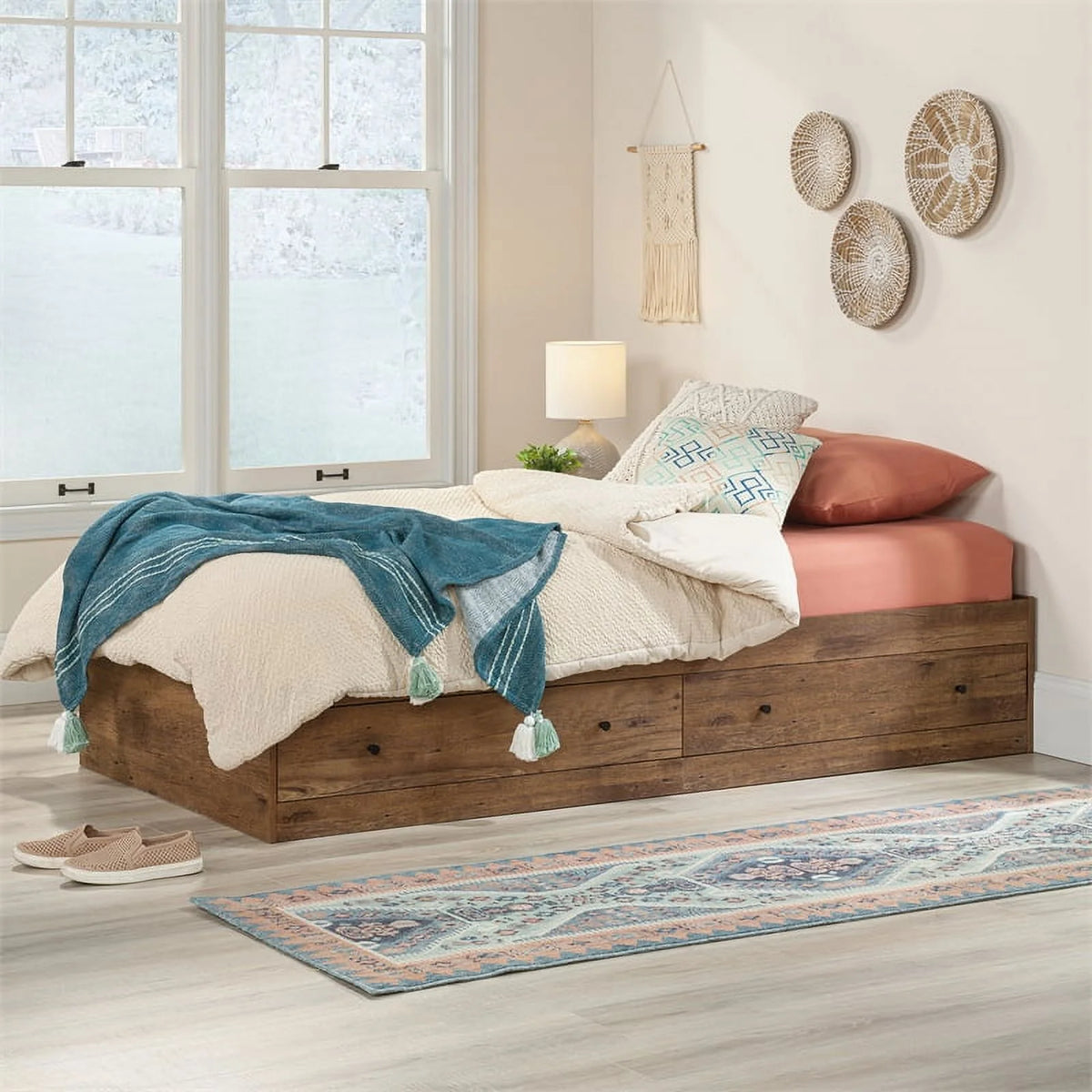 Vintage Oak Engineered Wood Bed M98746