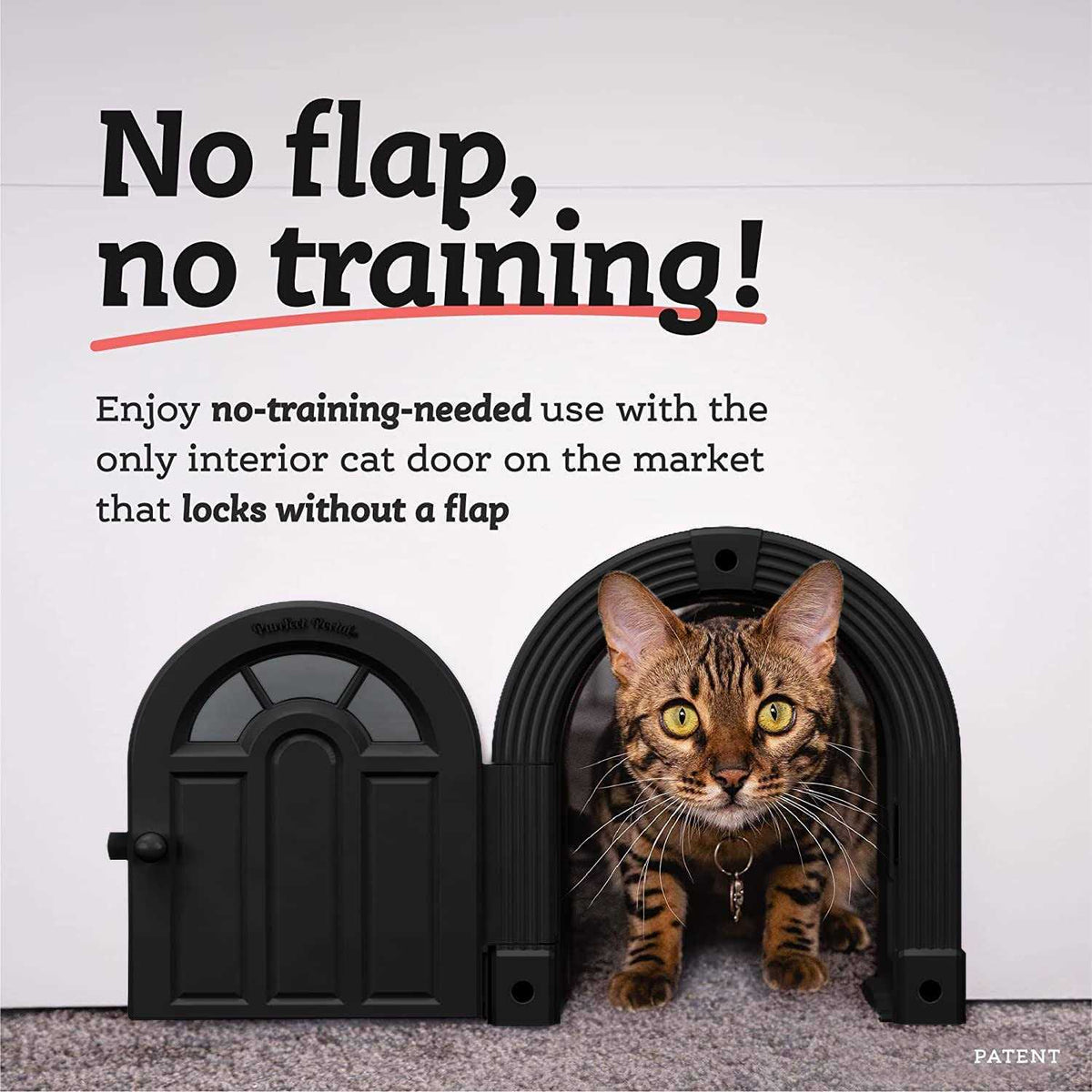 Interior Cat Door for Cats Up to 20 lbs H51608