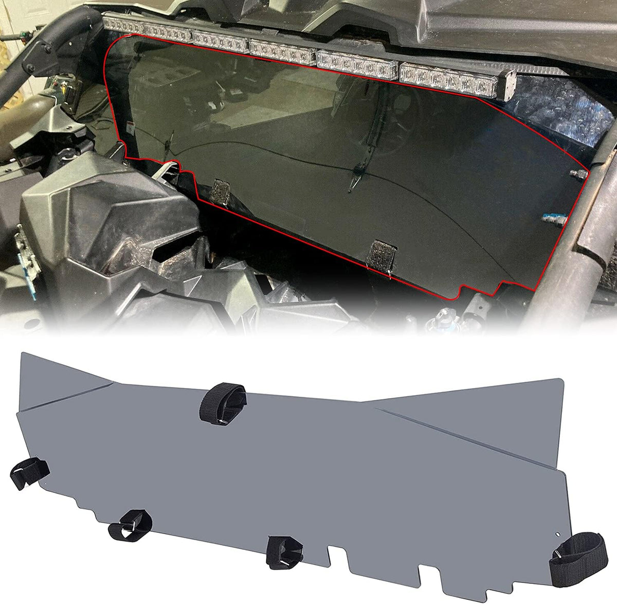 Tinted Polycarbonate Rear Windshield Window Panel W252554