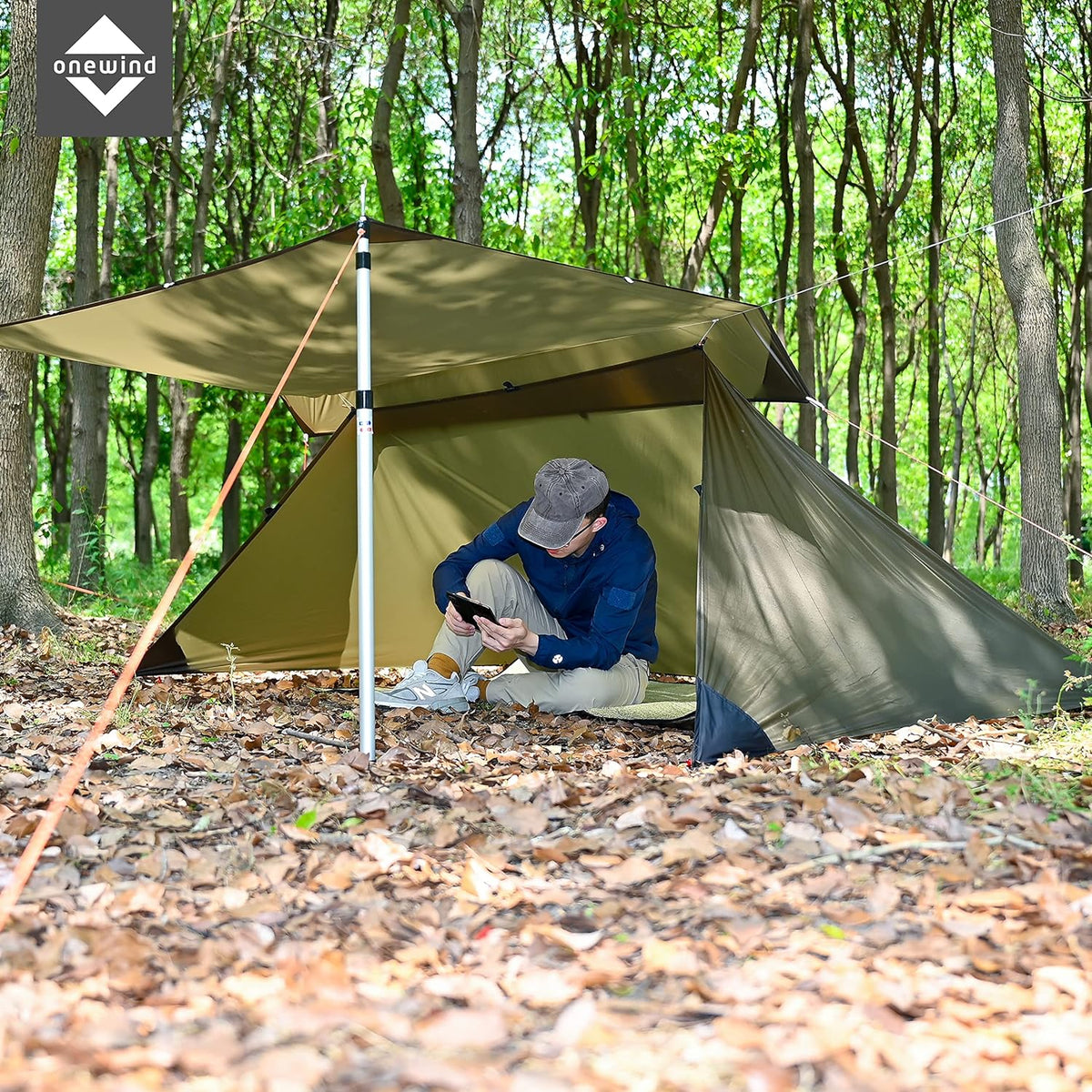 Camping Tarp Set with Ripstop Silnylon Silicone PU Coating S4568