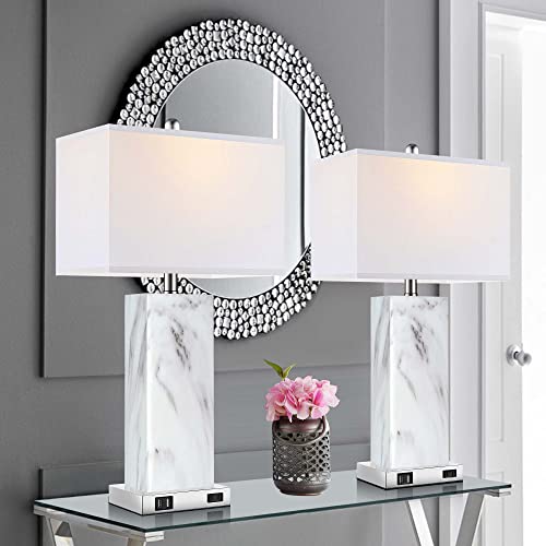 Touch Control Table Lamps Set of 2 with USB Ports and AC Outlet P642304