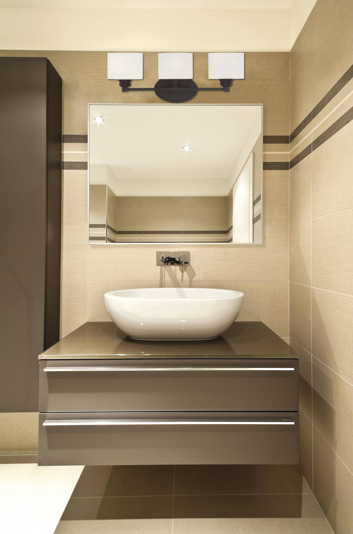 3 Light Satin Nickel Bath Bar E16763