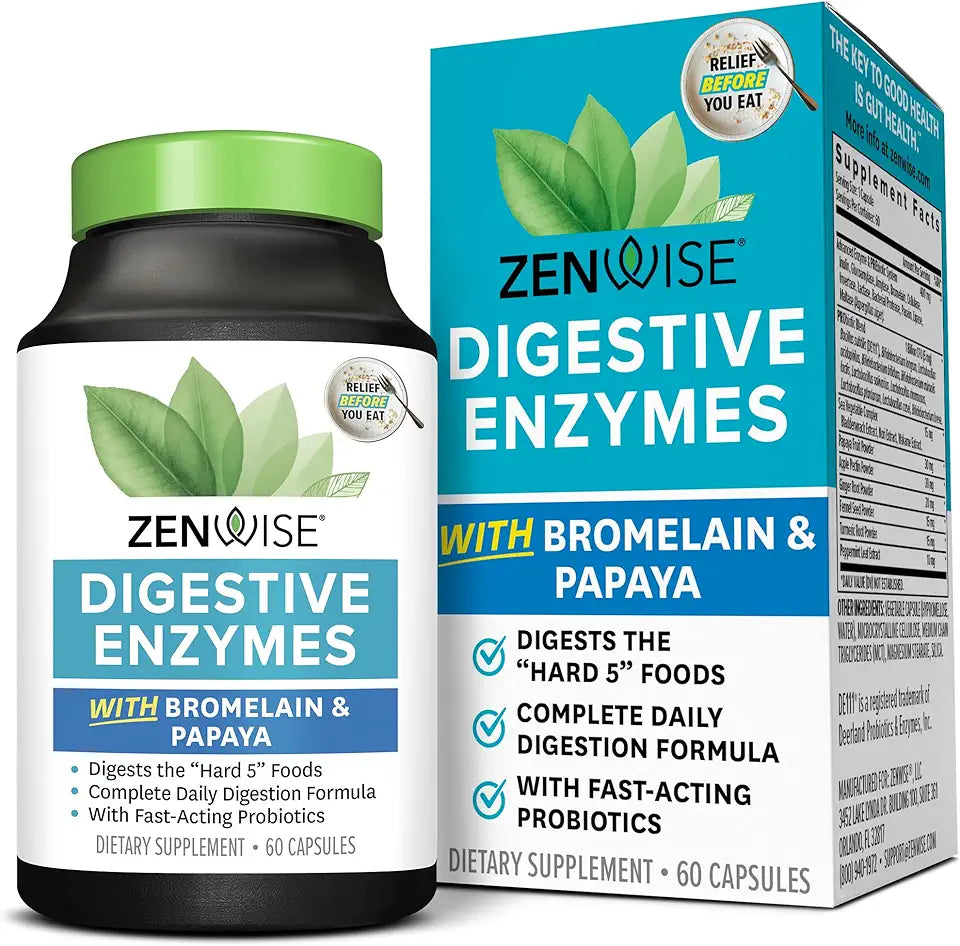 Digestive Enzymes and Bromelain with Prebiotics and Probiotics 60 CT C940964