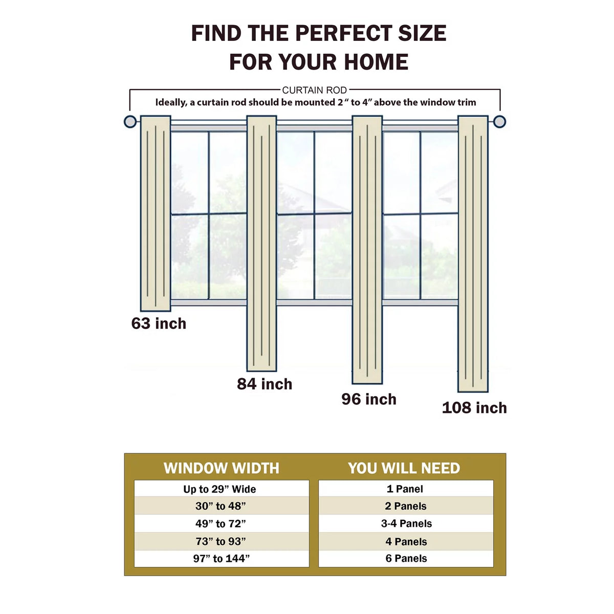 Blackout Curtain Set of 2, 52" x 96" T13857