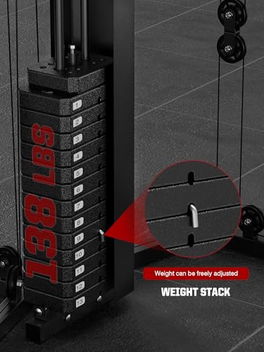 Smith Machine with 138LB Weight Stack F72080