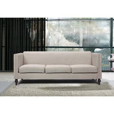 Beige Linen Square Arm Sofa K899939