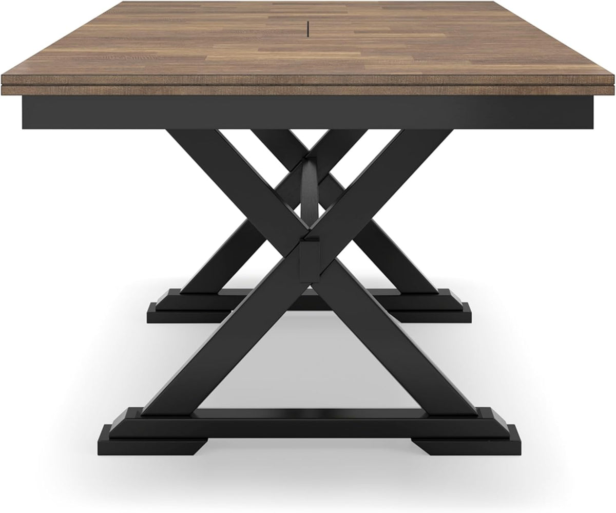 78" W x 40" D x 30" H Black Dark Brown Dining Extension Table B50280