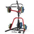 Leverage Gym Power Rack Squat Rack with LAT Low Row System Home Gym System Workout Station 2:1 Ratio H77946