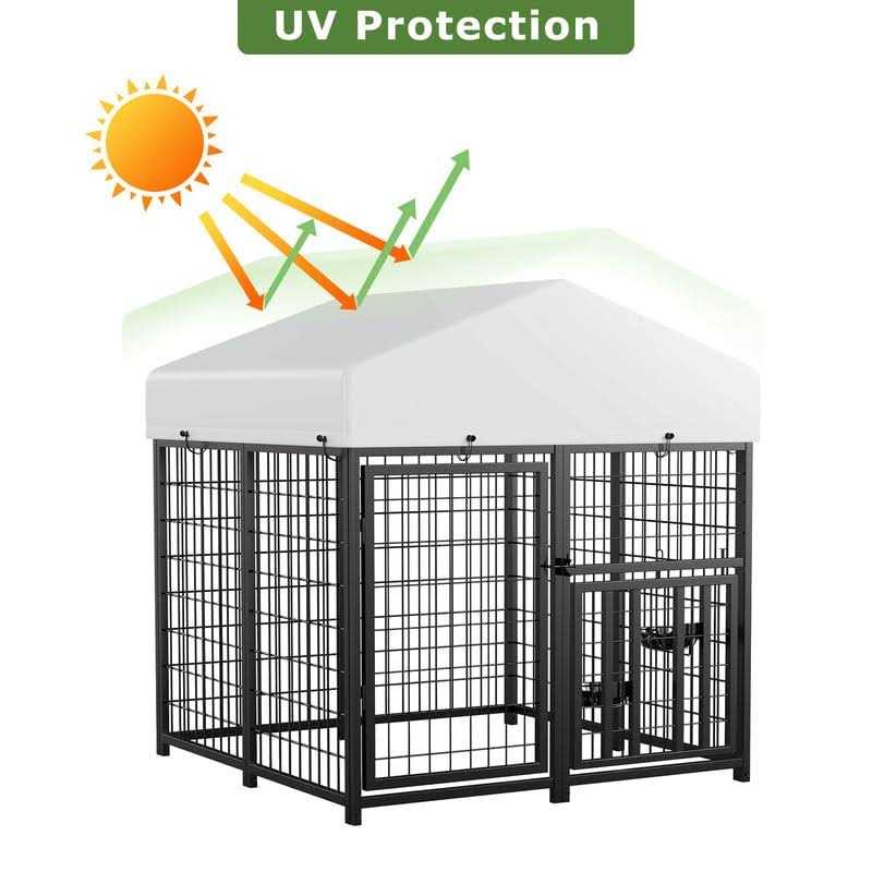 Large Dog Kennel Outdoor Pet Pens Metal Fence U16233