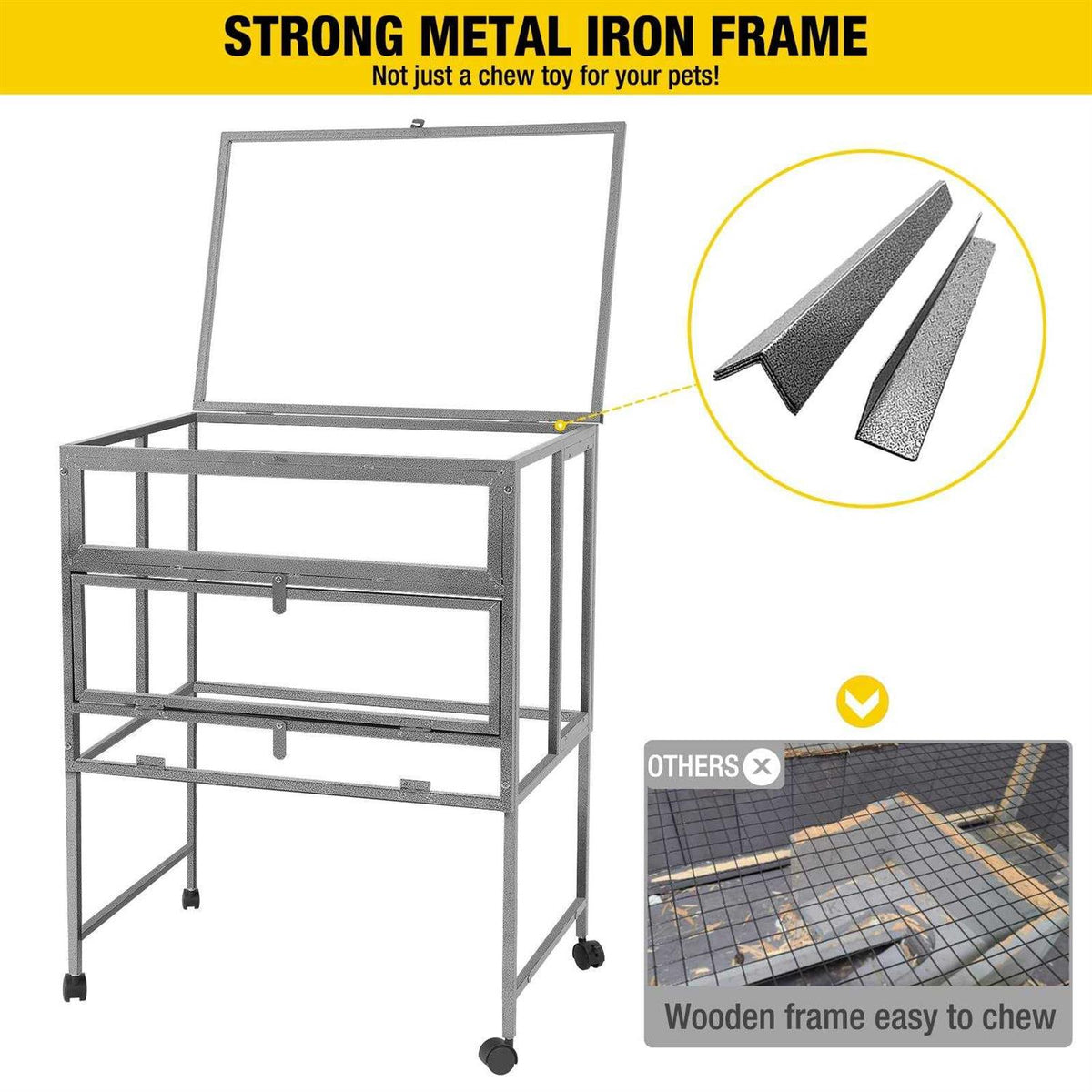 Large Hamster Cage with Metal Frame Pull Out Tray X5423