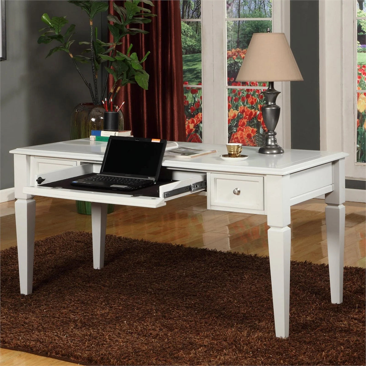 60" Transitional Wood Writing Desk Q331