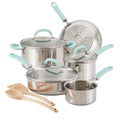 10 Piece Stainless Steel Pots and Pans Sets W24768