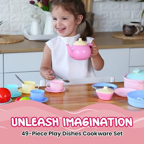 83 Pc Toddler Play Food Set with Toy Pots and Pans K59973