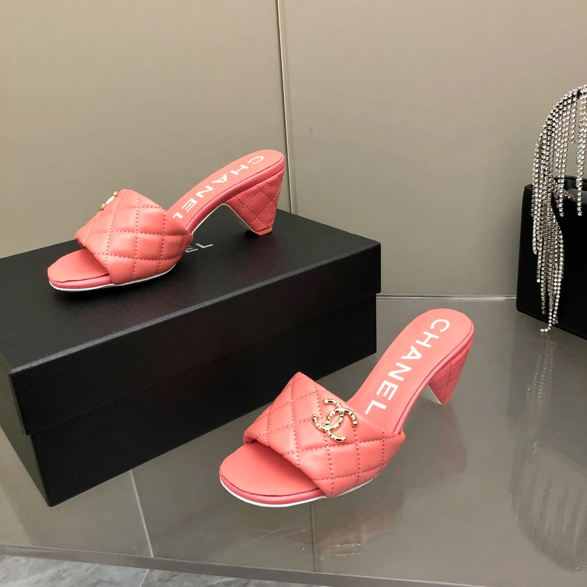 Hot Pink Mules H477620