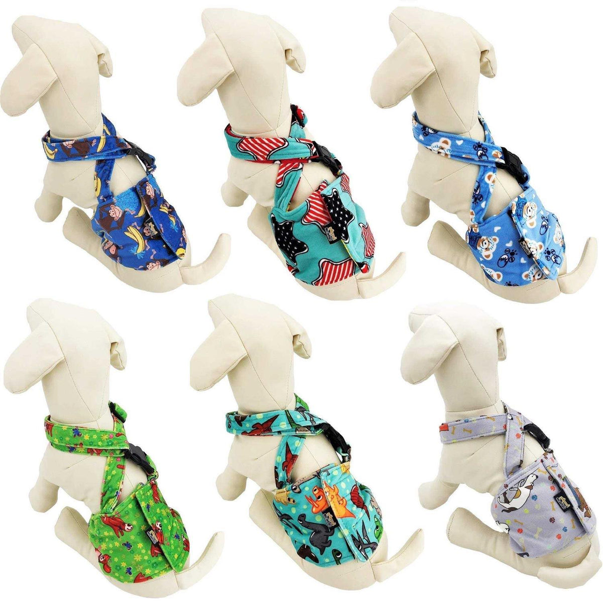 Washable Fleece Dog Diaper with Suspender A197