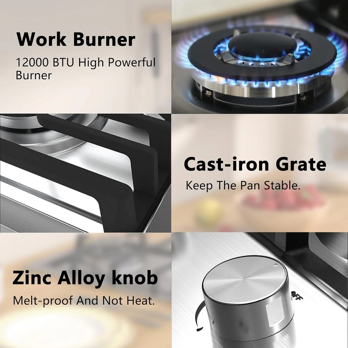 2 Burner Stainless Steel Gas Cooktop M874