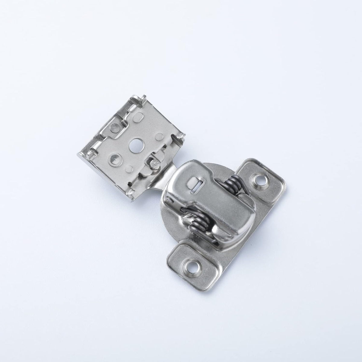 10 Pack Soft Close Cabinet Hinges, 1/2 Inch Overlay, Satin Nickel O220021