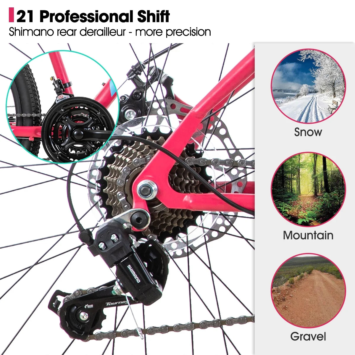 26 Inch Womens Mountain Bike with Step-Through Frame D83509