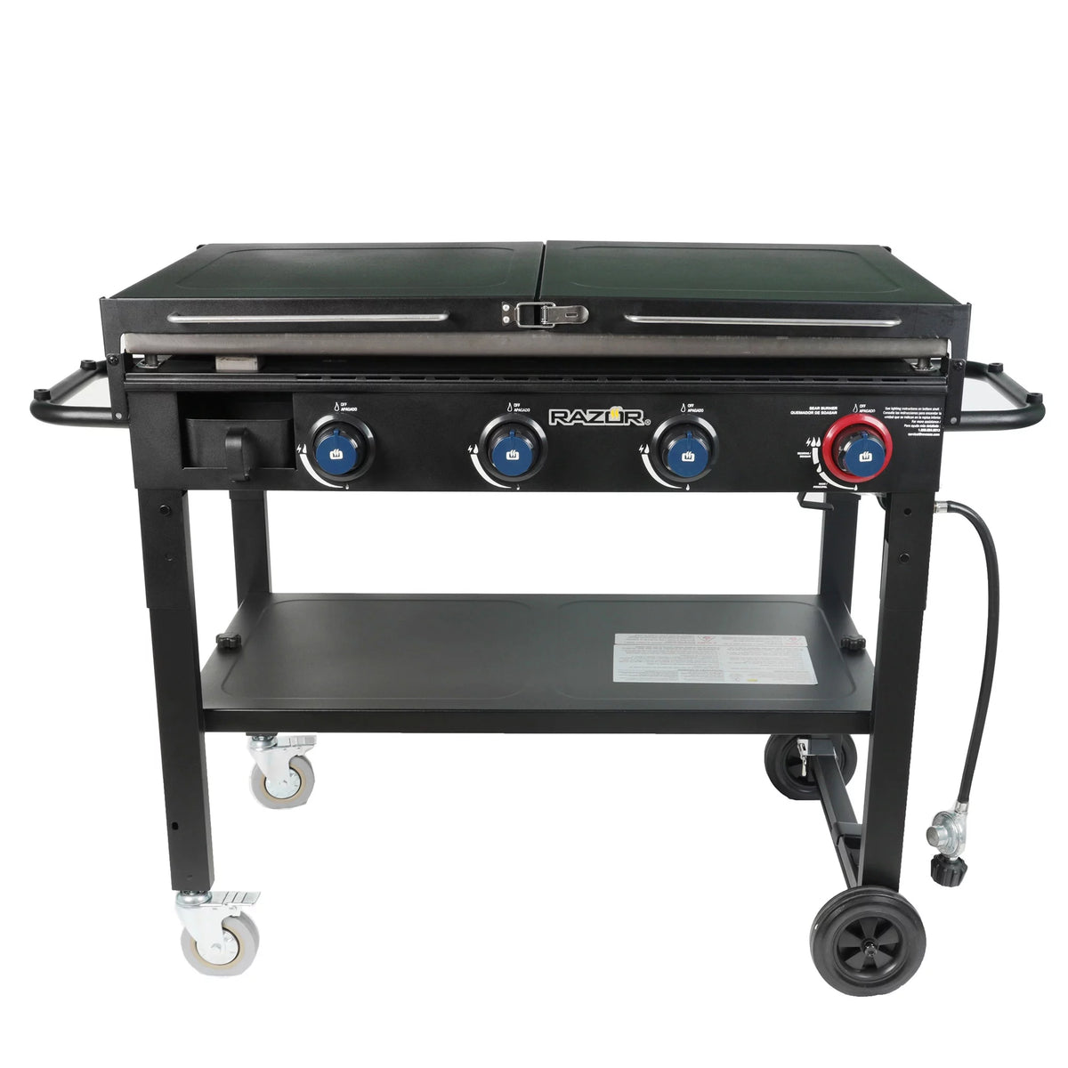 2 Burner LP Propane Gas Griddle with Folding Shelf Y459