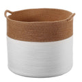 White Coiled Rope Laundry Basket R715