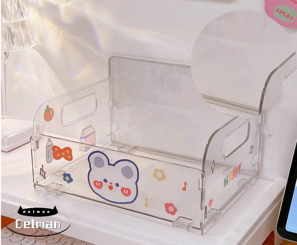 Foldable Desk Organizer with Stickers J245