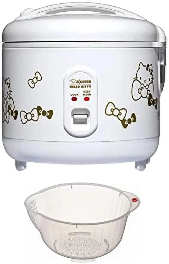 White Automatic Rice Cooker And Warmer With Rice Washing Bowl N15364