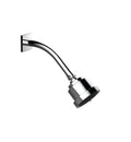 Matte Orobrass Cylindrical Shower Head with Arm and Square Flange D78655