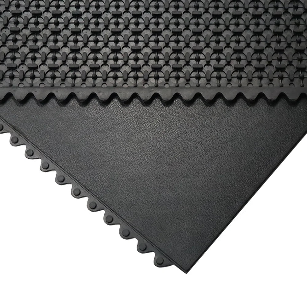 Black 12mm x 36 in x 36 in Rubber Tiles 8 Pack Q110