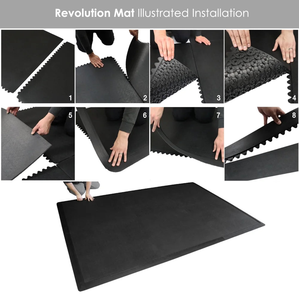 Black 12mm x 36 in x 36 in Rubber Tiles 8 Pack Q110
