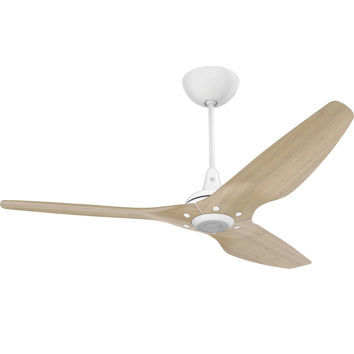 60 Ceiling Fan with Natural Bamboo Blades and White Finish Q65258