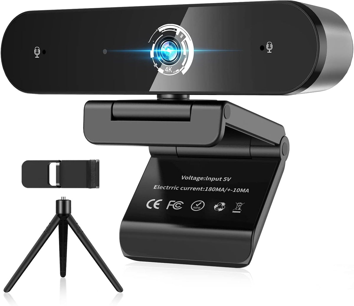 4K Webcam with Microphone, Auto Focus, USB, Pack of 2 W632