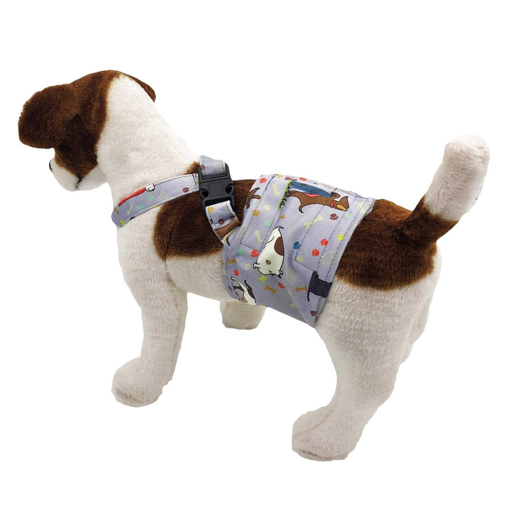 Washable Fleece Dog Diaper with Suspender A197