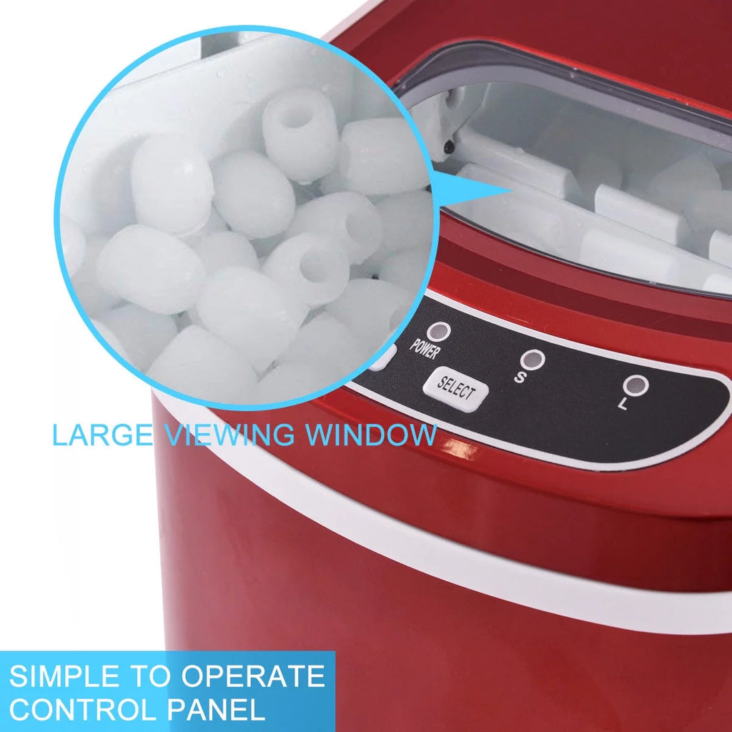Red Portable Compact Electric Ice Maker Machine K435437