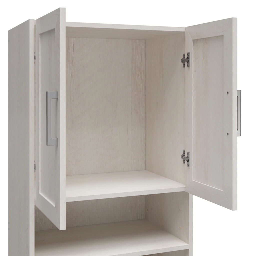 2 Door 2 Drawer Modular Closet Unit, Ivory Oak Q625498