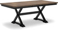 78" W x 40" D x 30" H Black Dark Brown Dining Extension Table B50280