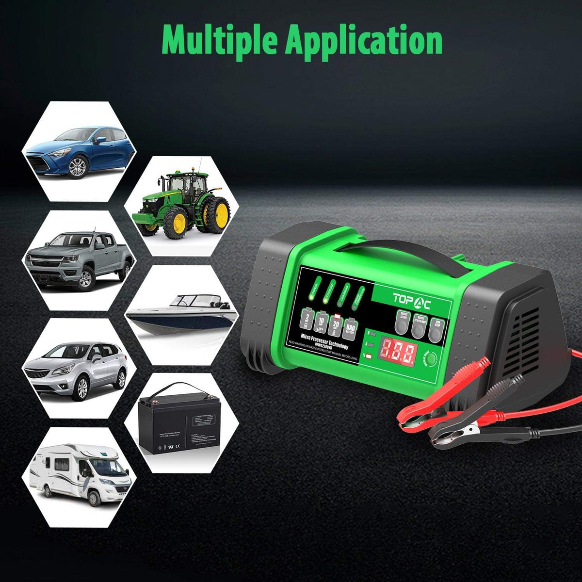 12 Volt 24 Volt Smart Car Battery Charger M16242