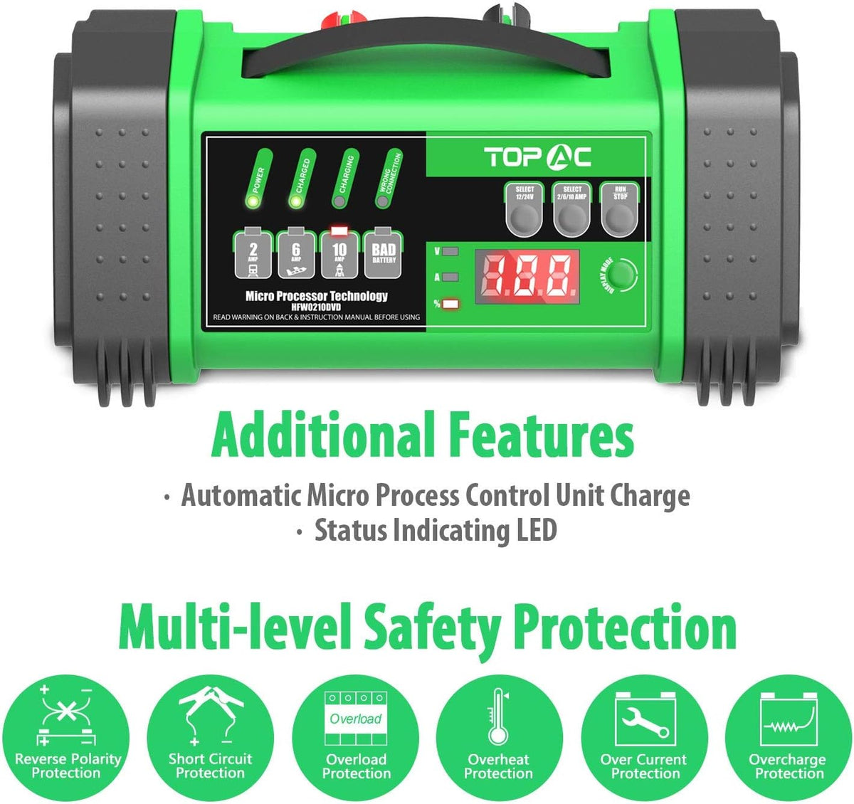 12 Volt 24 Volt Smart Car Battery Charger M16242
